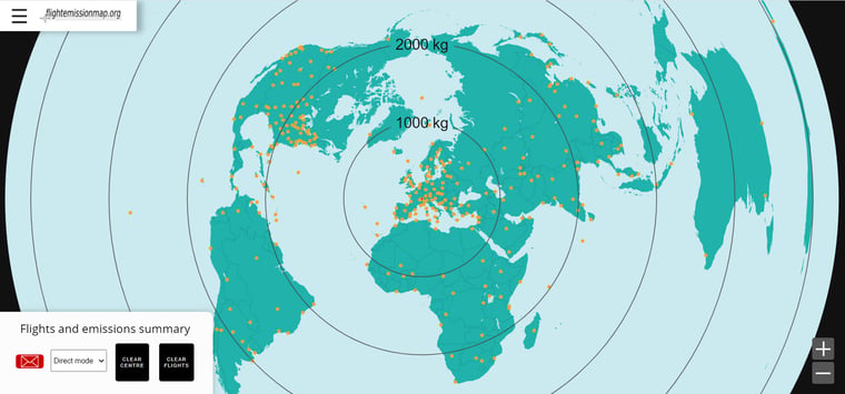 Flights and emissions summary