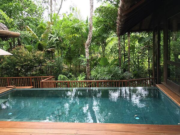 Private swimming pool at the Six Senses Yao Noi Hotel