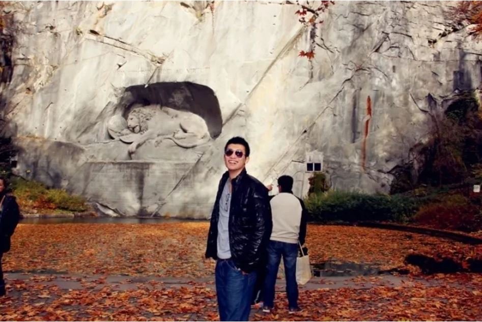 Teven Yan enjoyed his freetime travelling in Switzerland such as Lucerne