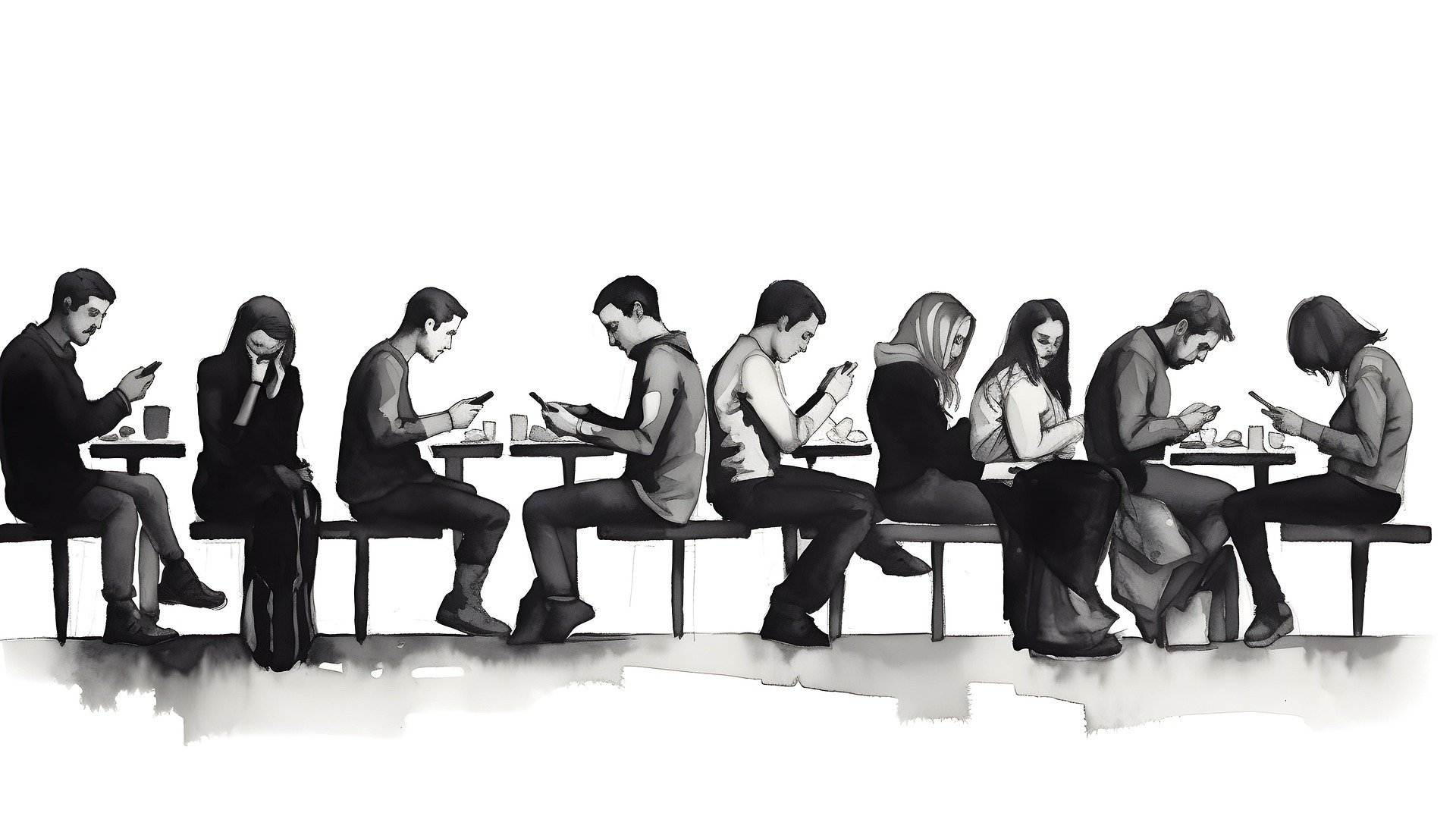 People scrolling on their phones