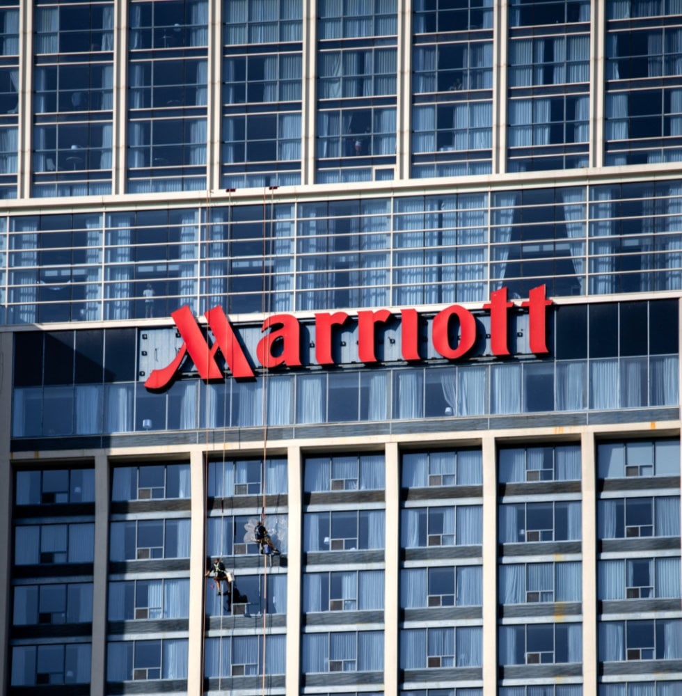 Marriot glass facade